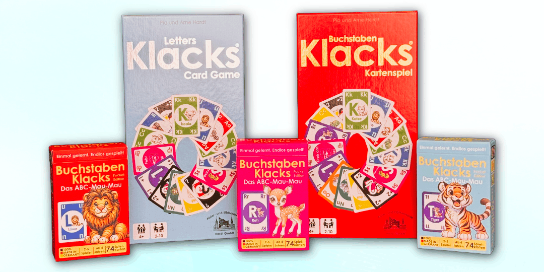 Von groß bis handlich: Buchstaben- & Letters-Klacks in allen Editionen