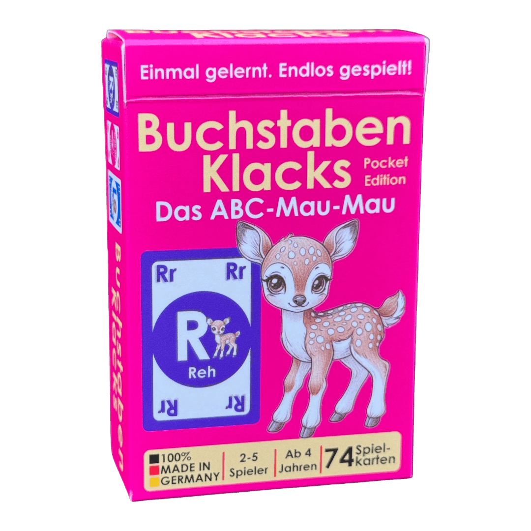 Buchstaben Klacks Pocket – Das kompakte Lernspiel für unterwegs