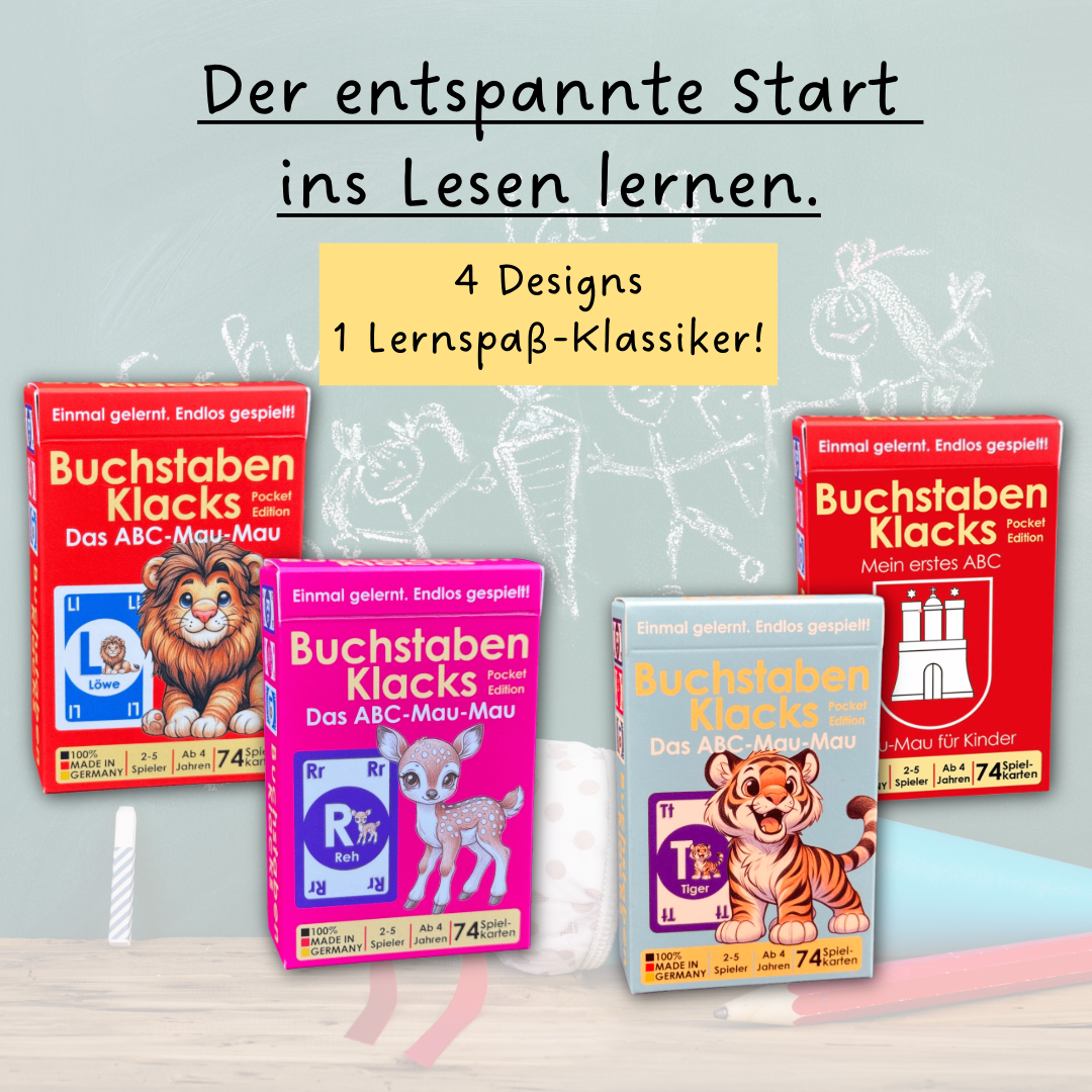 4 Designs, 1 Lernspaß Klassiker