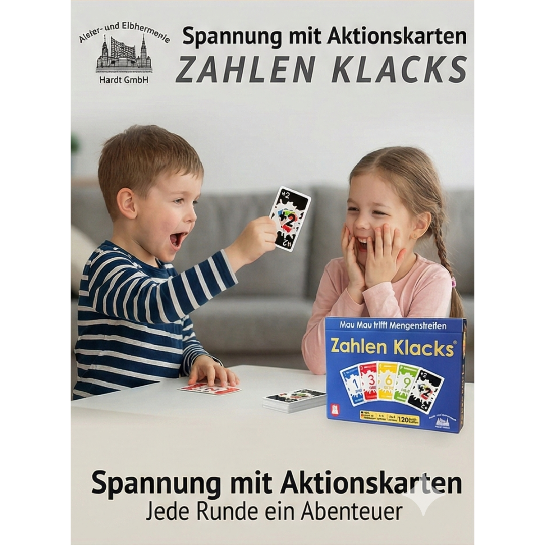 Zahlen Klacks Spannung mit Aktionskarten