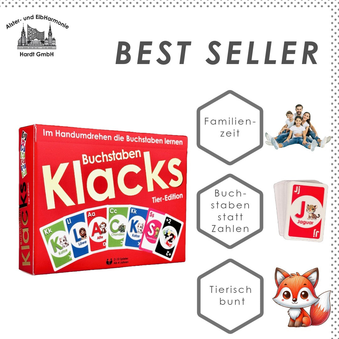 Bestseller Buchstaben Klacks für Familienzeit; Buchstaben statt Zahlen und das ganze tierisch bunt