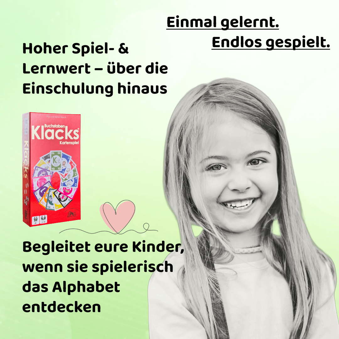 Buchstaben klacks Hoher Spiel-  Lernwert