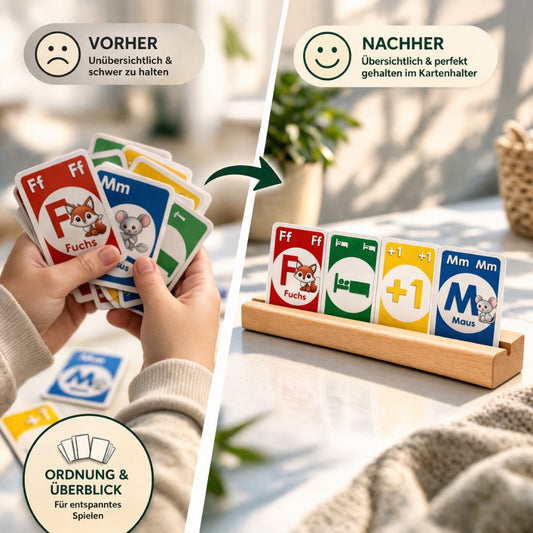 Vorher/Nachher Ordnung und Überblick der Karten