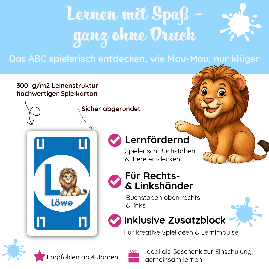 Lernen mit Spaß - ganz ohne Druck - Vorteile wie Lernfördern, für Rechts- und Linkshänder