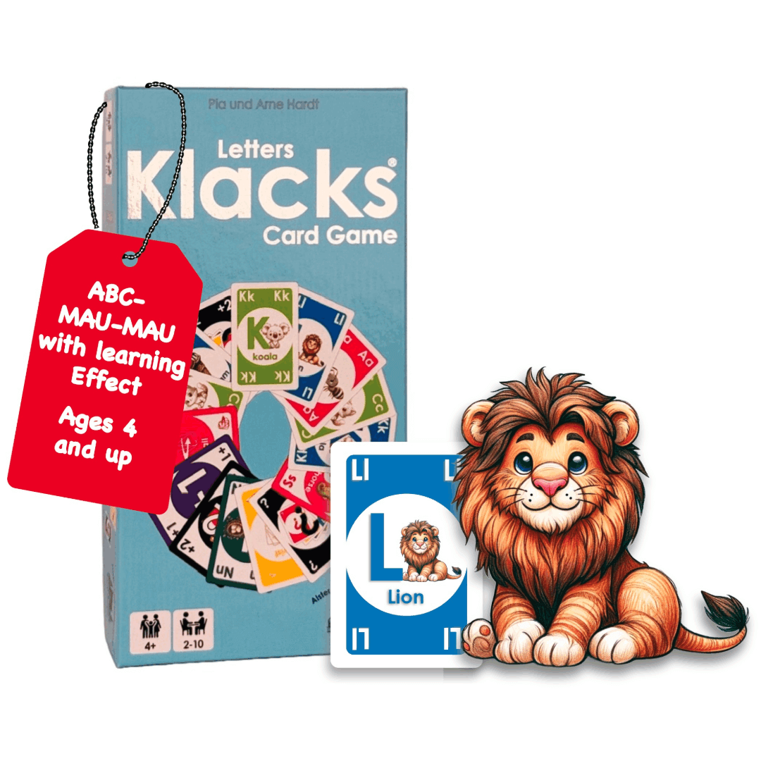 Letters Klacks, ABC-Mau-Mau with learning effect