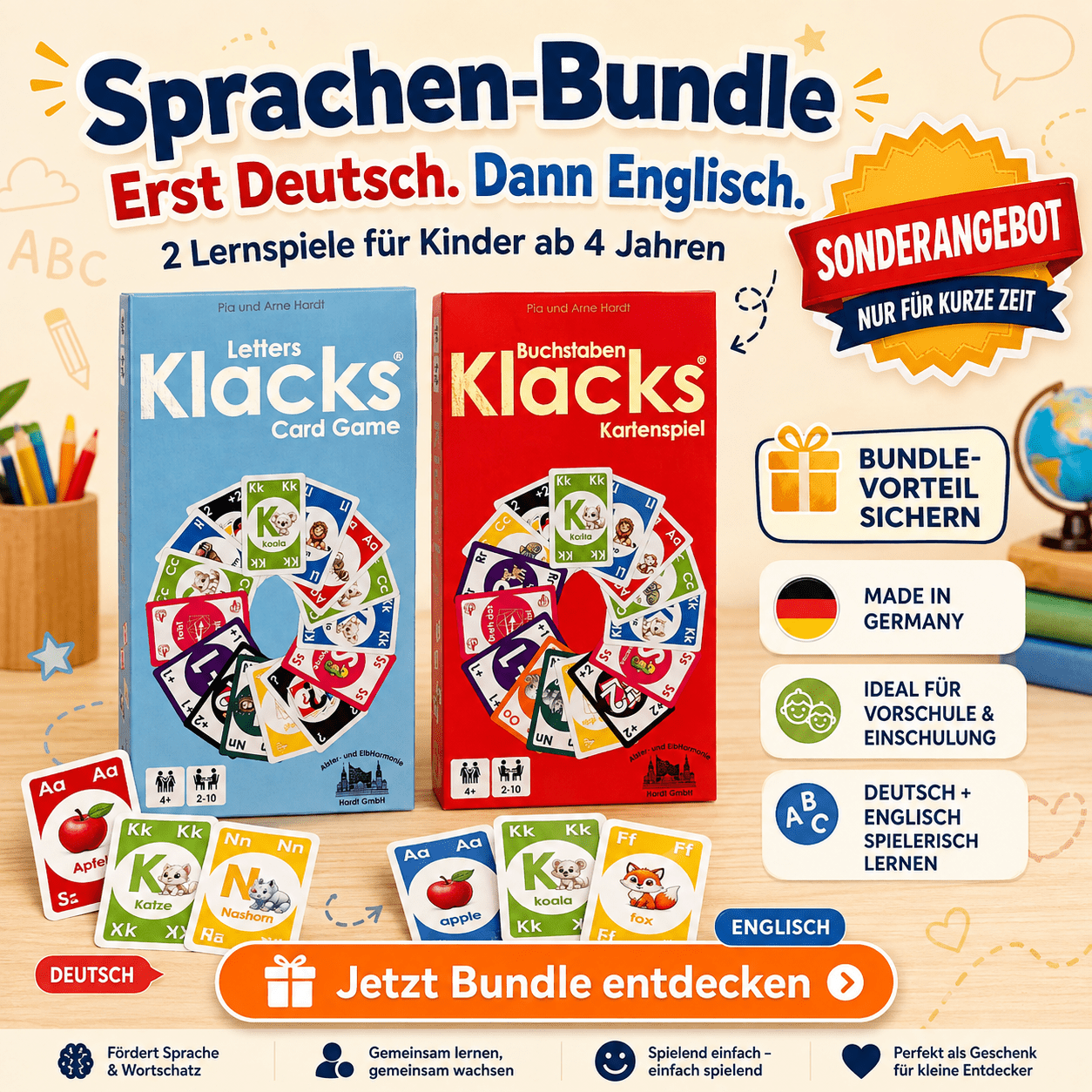 Sprachstarter-Bundle – Deutsch & Englisch spielerisch lernen