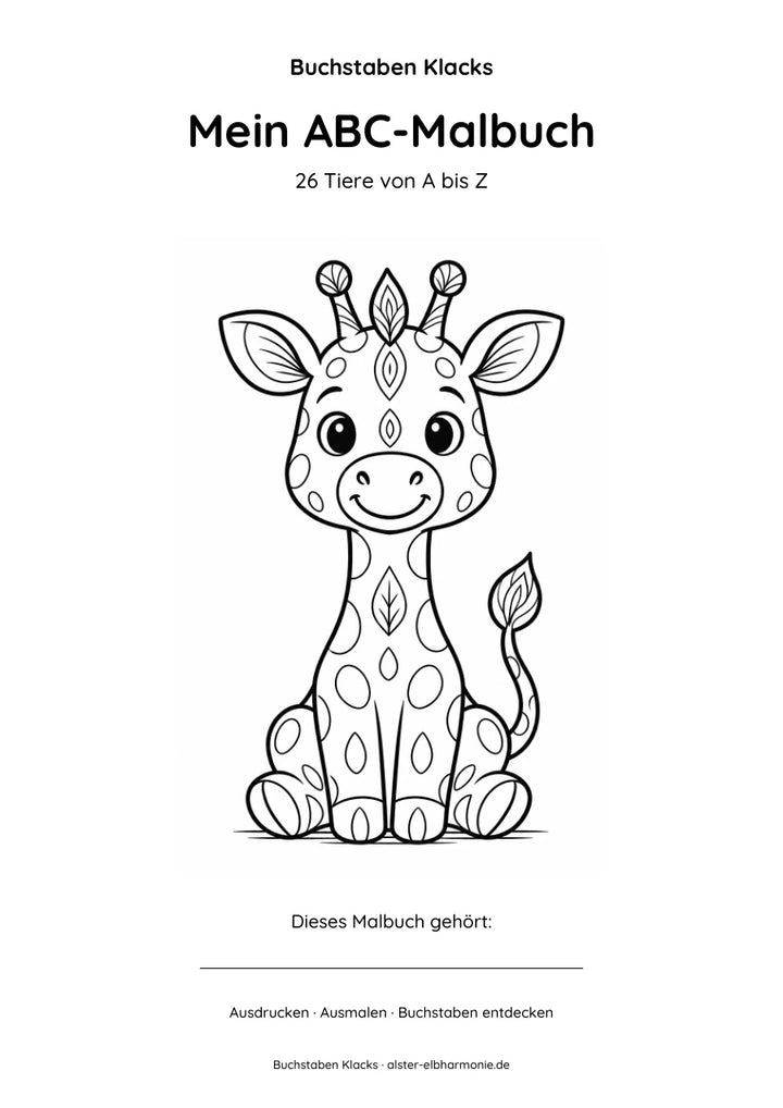 Mein ABC-Malbuch – 26 Tiere als kostenloser PDF-Download