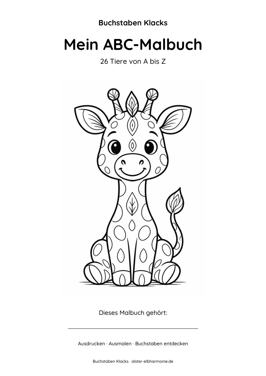 Mein ABC-Malbuch – 26 Tiere als kostenloser PDF-Download