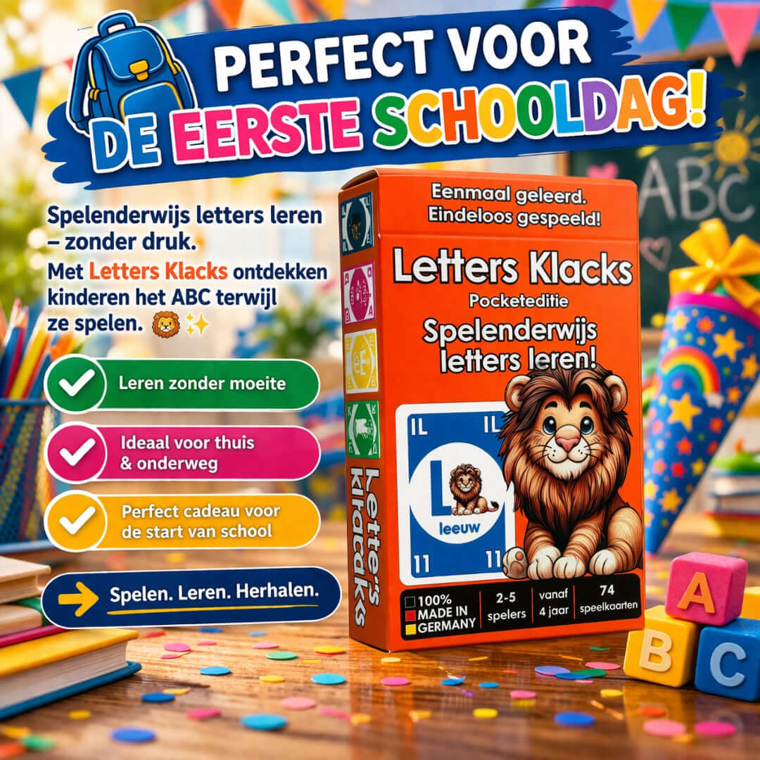 Letters Klacks Pocket Niederländisch – Mau-Mau Lernspiel für Kinder ab 4 Jahren