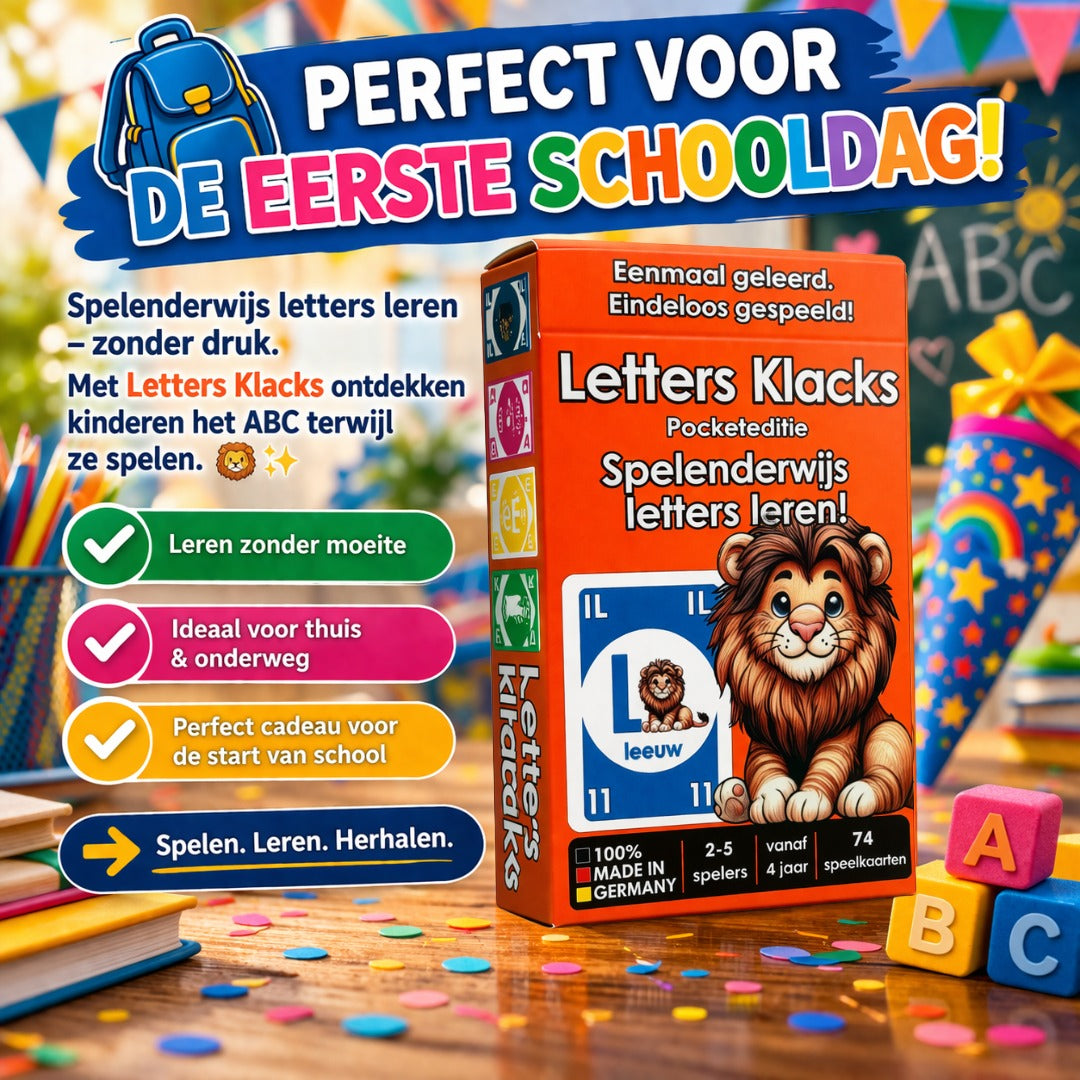 educatief kaartspel alfabet leren